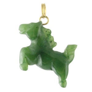 Canadian Nephrite Jade Charm, Horse
