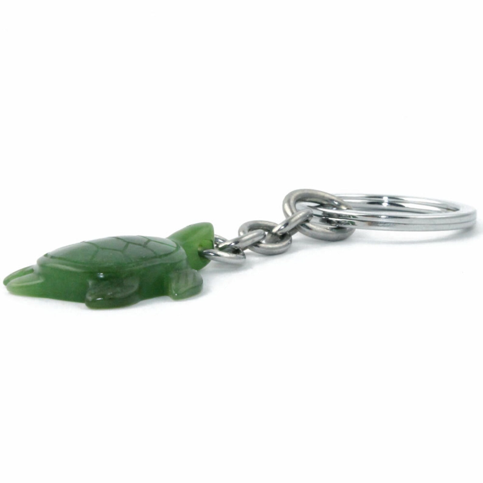 Canadian Nephrite Jade Keychain Turtle 30mm Etsy