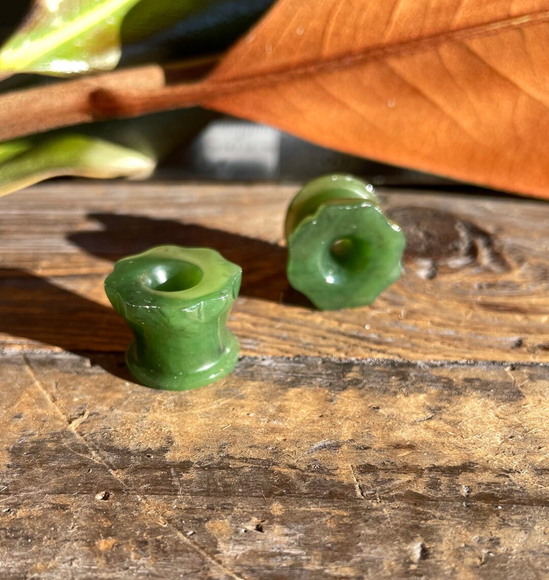 Jade Plug Earring canadian Nephrite SOLD Individually or as a Pair Etsy