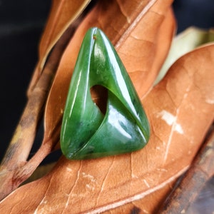 Triangle Pendant, Canadian Nephrite Jade