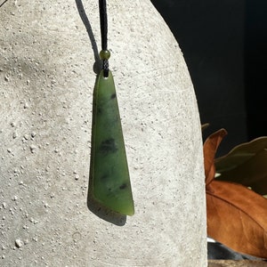 Canadian Nephrite Jade Drop Pendant Satin Finish, 1.75&quot;