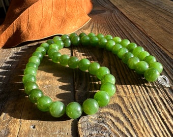 8mm Unstrung Cassiar Jade Beads - 16"