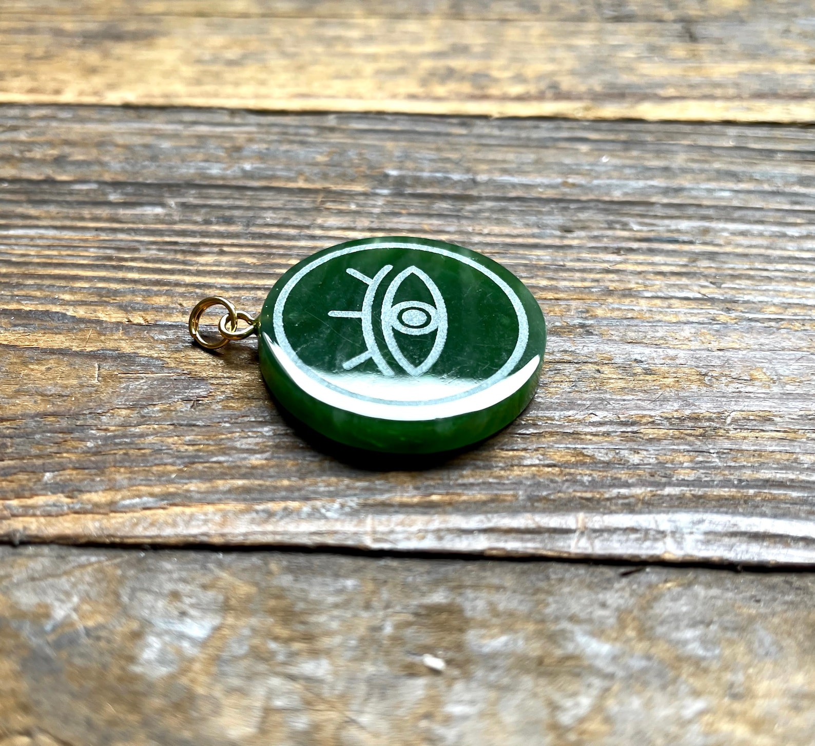 Jade Evil Eye Pendant 25mm Canadian Nephrite Jade Etsy