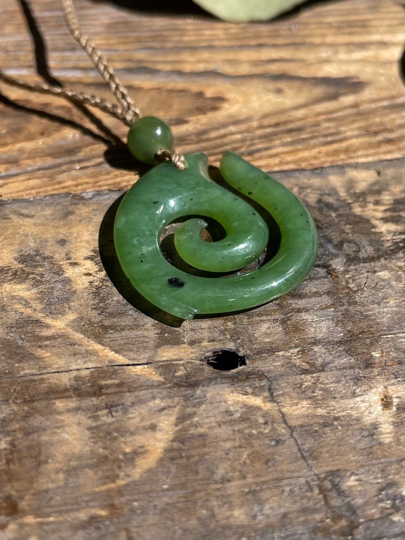 Jade Koru Pendant Canadian Nephrite Jade Etsy
