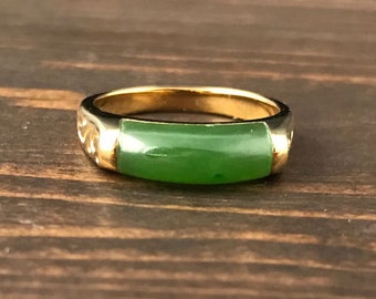 Verkrijgbaar in Sterling of Vermeil Sieraden Ringen Banden Canadese Jade Ring 