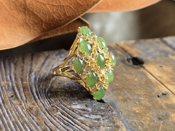 Vintage Canadian Nephrite Jade Ring