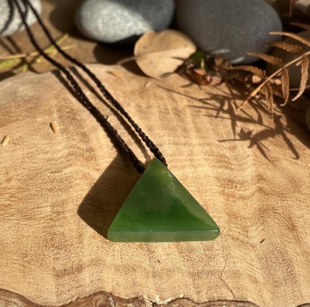 Jade Solid Triangle Pendant, 20mm - Canadian Nephrite Jade - Etsy