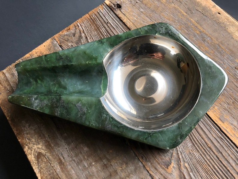 Canadian Nephrite Jade Cigar Ashtray Etsy