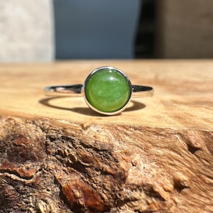Canadian Jade Ring, Sterling Silver