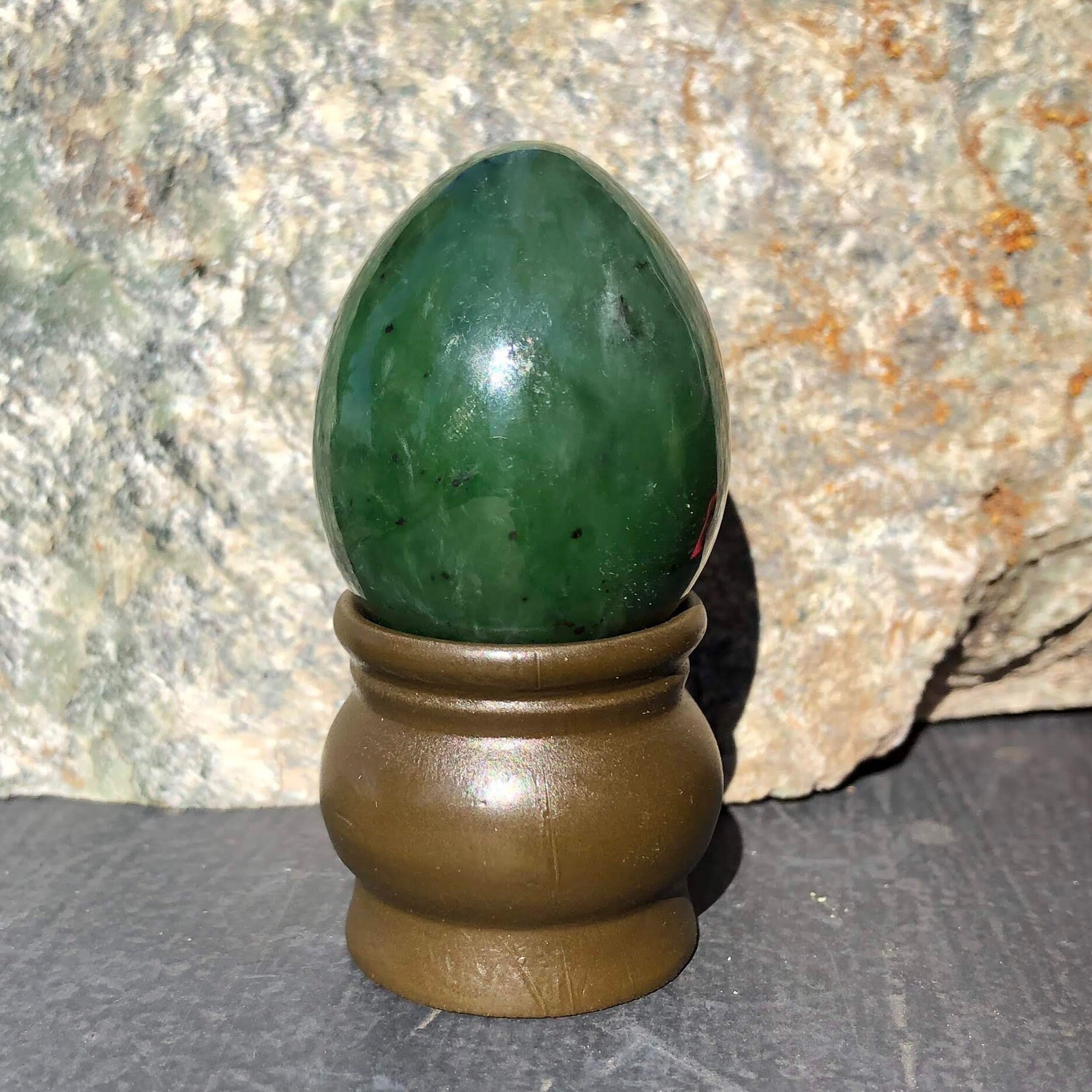 Canadian Nephrite Jade Egg with Base Etsy