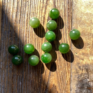 A Grade 10mm Canadian Jade Bead Guru Bead and 3-hole bead Sold as a Set or Individually image 5