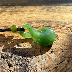 Jade Infinity Twist Pendant, .8&quot;
