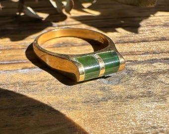 Vintage Canadian Nephrite Jade Ring - 225