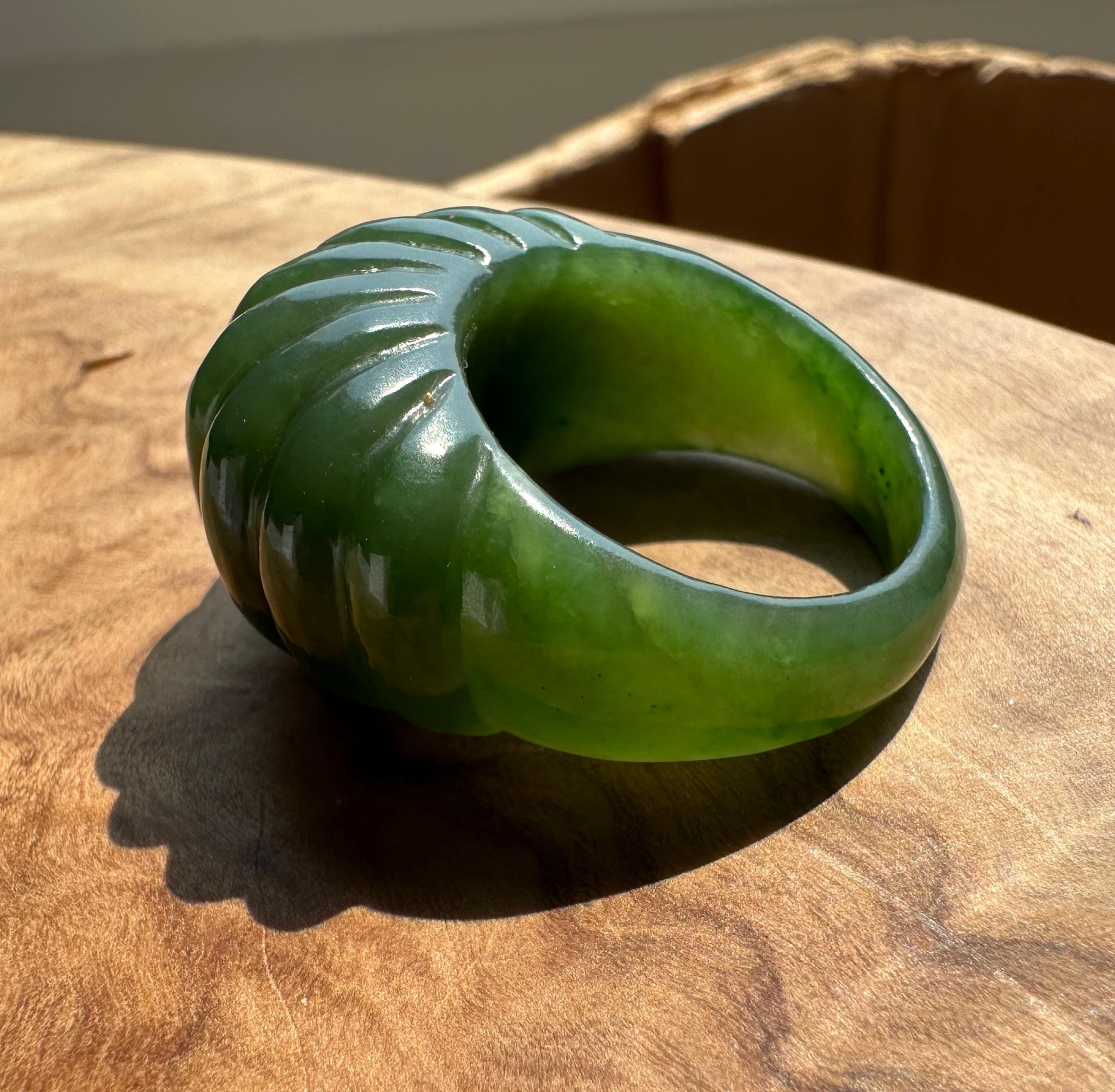 Jade Dome Rings - Etsy