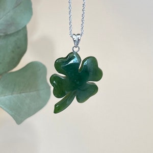 Nephrite Jade Shamrock Pendant