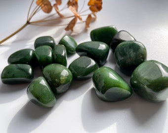 1/2" and 1" Green Nephrite Jade Nuggets (sold individually)