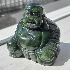 Kanadische Nephrit Polar Jade Buddha Buddha, 3&quot;