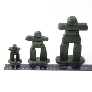 Canadian Nephrite Jade Carving, Inukshuk image 4