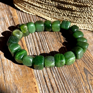 Jade Power Bead Bracelet, Nugget - Canadian Nephrite Jade