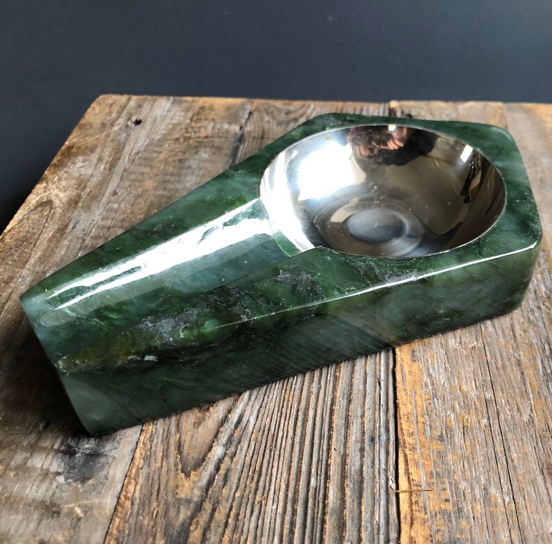 Canadian Nephrite Jade Cigar Ashtray Etsy