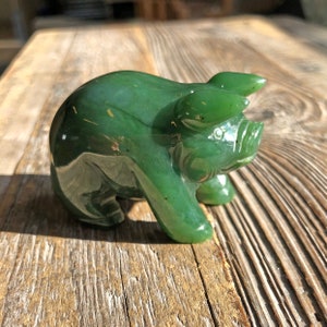 Green Jade Pig, Canadian Nephrite Jade (multiple sizes available)