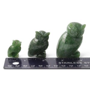 Canadian Nephrite Jade Owl (multiple sizes available)