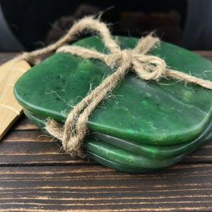 Canadian Nephrite Jade Coaster Set of 4