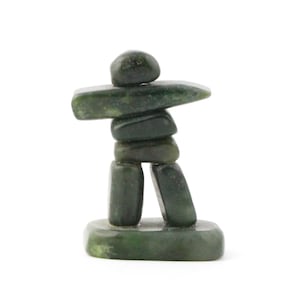 Canadian Nephrite Jade Carving, Inukshuk image 1