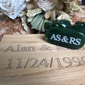 Agapornis canadienses de jade tallados a mano - 35.º aniversario de bodas (varios tamaños) imagen 10
