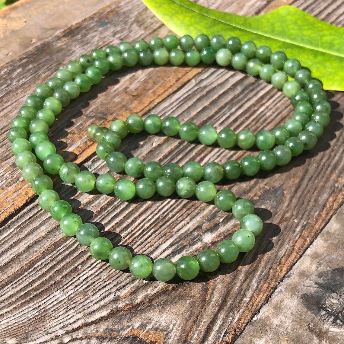 6mm 108 Canadian Jade Beads 100 Natural Nephrite Jade Etsy
