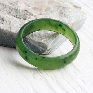 Canadian Nephrite Jade Narrow Band Ring, 5mm