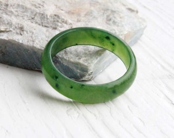 Canadian Nephrite Jade Narrow Band Ring, 5mm