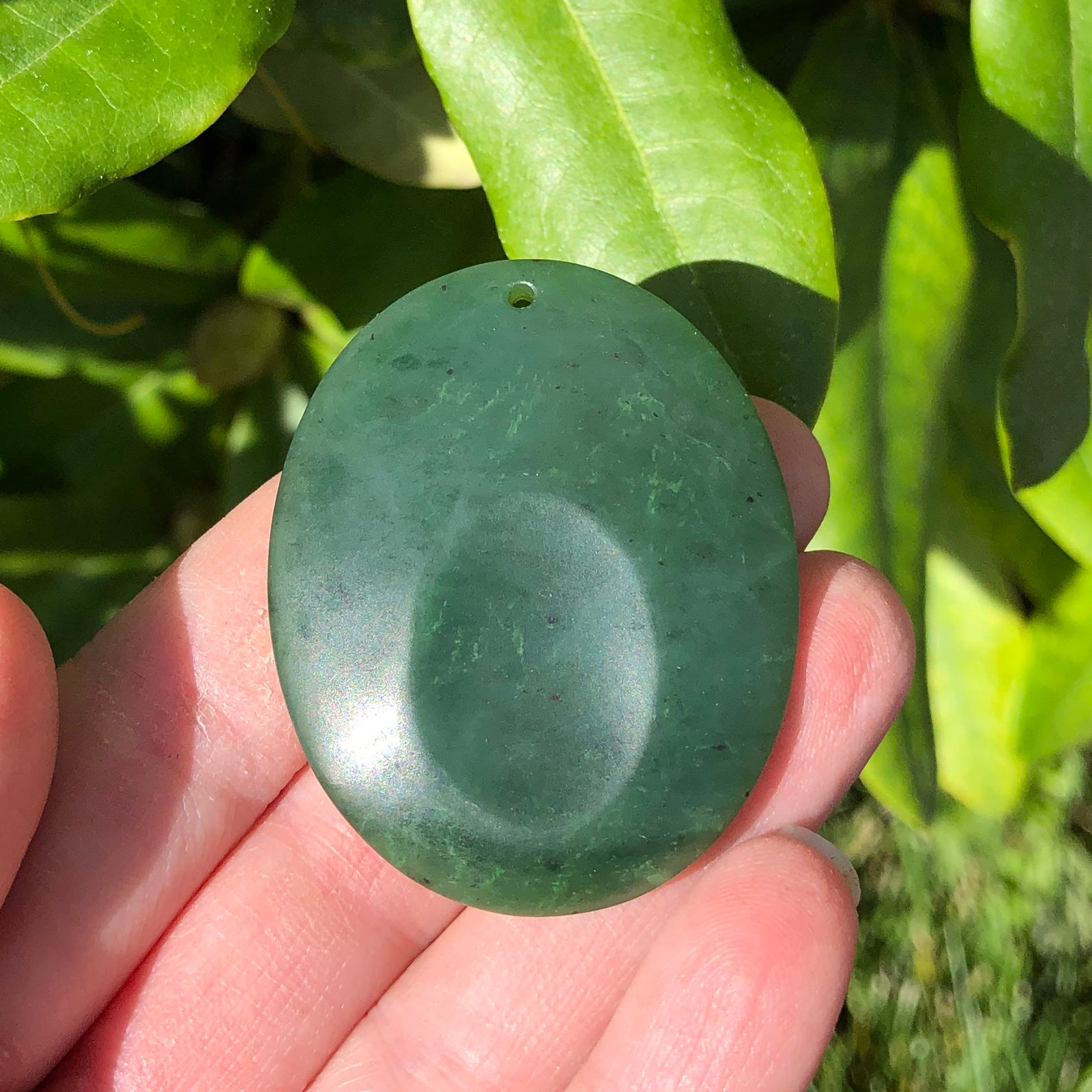 Green Jade Worry Stone. 1.75 Satin Finish | Etsy