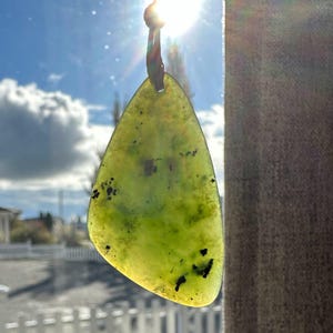 Jade Drop Pendant, Approximately 1.5" Canadian Nephrite