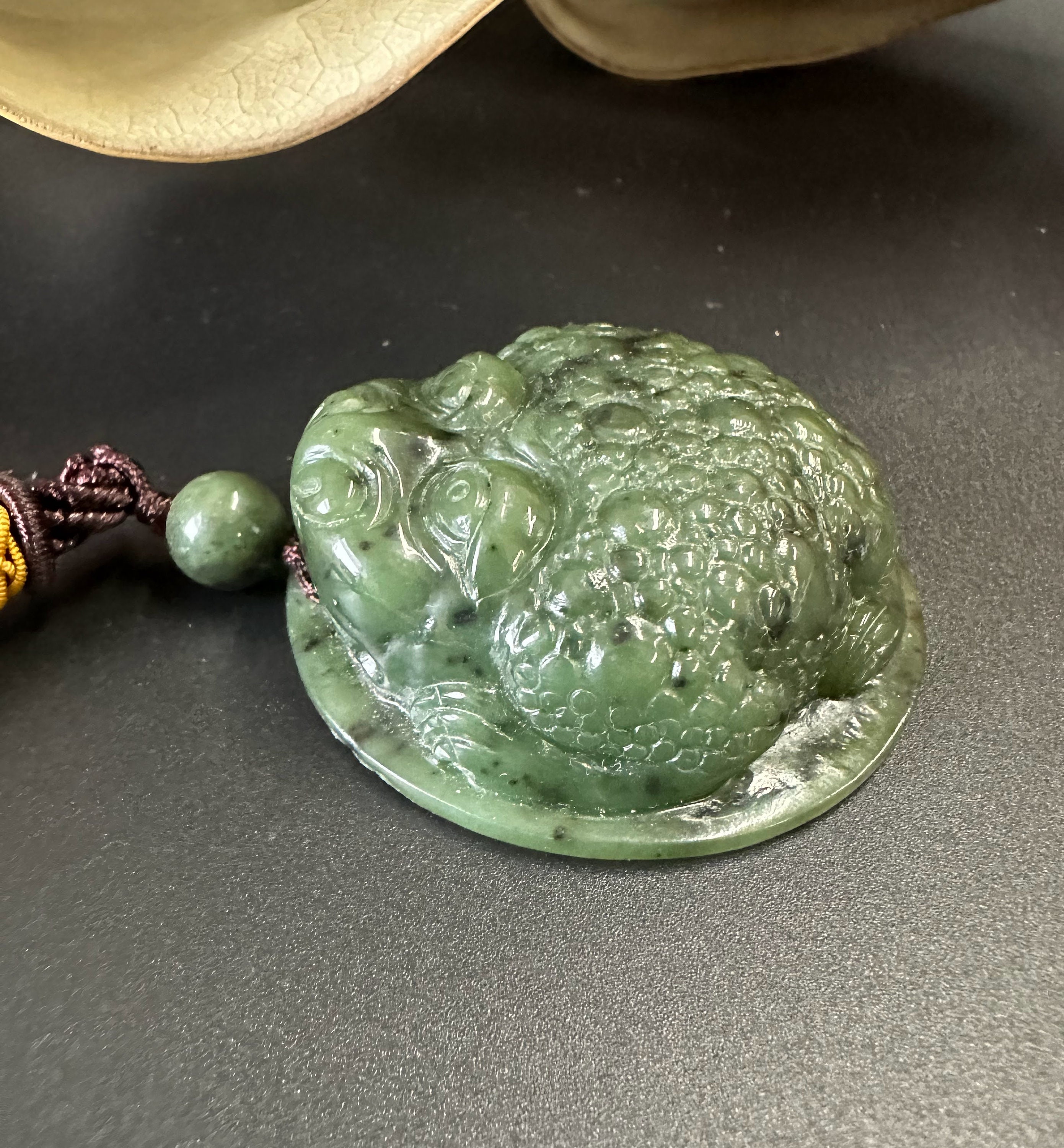 Green Aventurine Money Toad Pendant Green Aventurine Money Toad Pendant