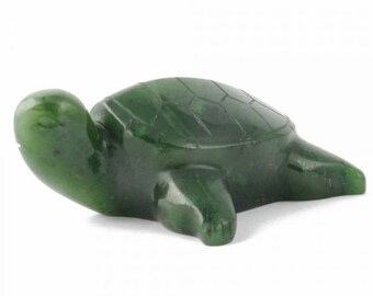 カナダ産翡翠の亀の置物（複数のサイズがあります） - Etsy 日本