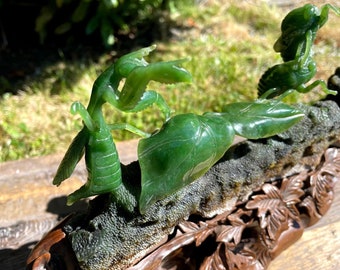 Jade Praying Mantis Carving (as is) * 9.5" - Canadian Nephrite Jade