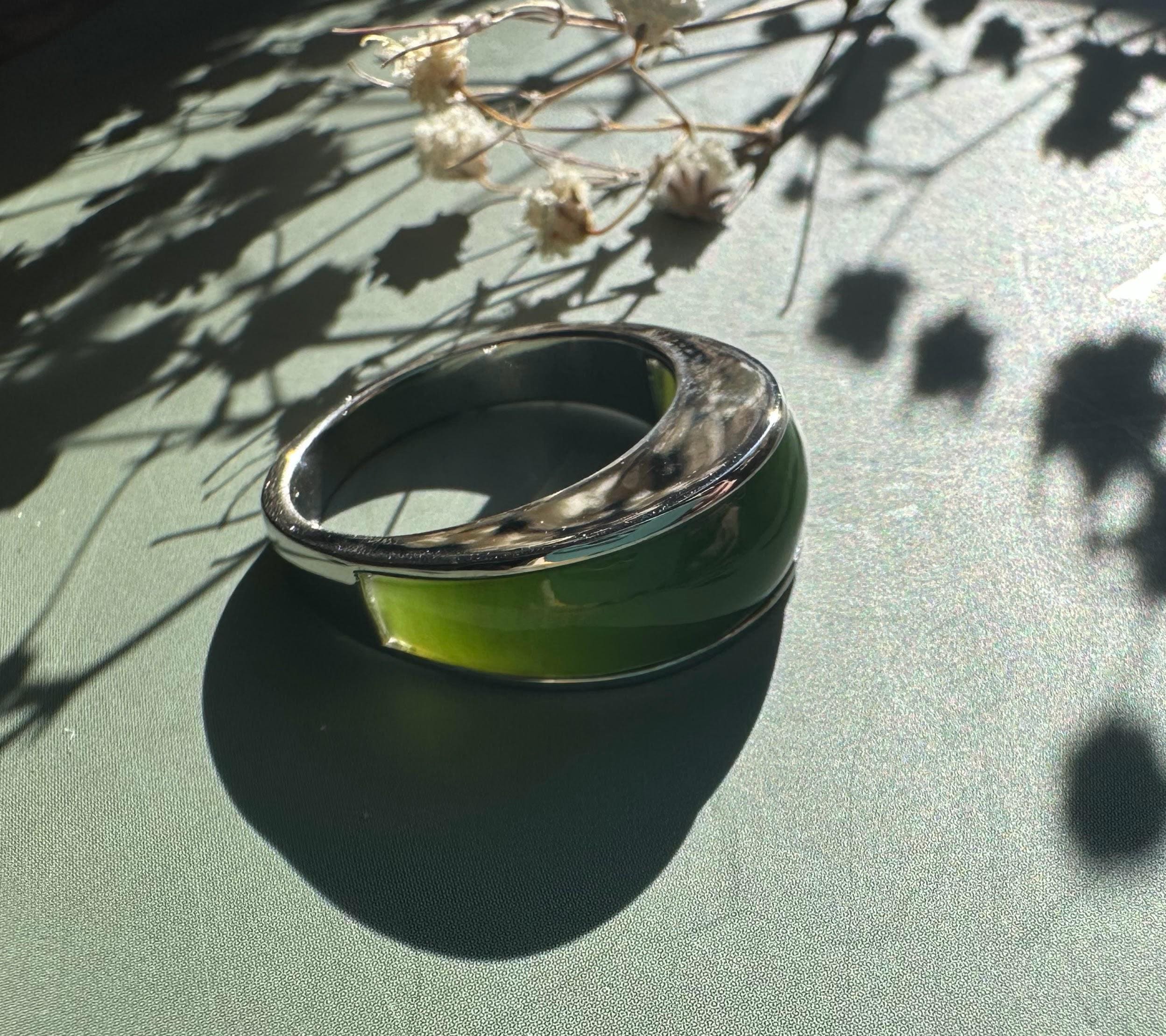 Bague Pouce D'archer – Pierre Rouge Quartzite Teint – Style Jade Vintage (Chine)