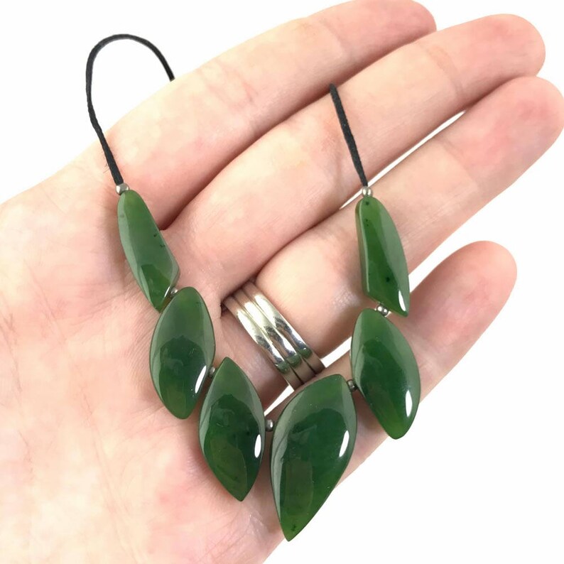 6 Piece Canadian Jade Necklace Etsy