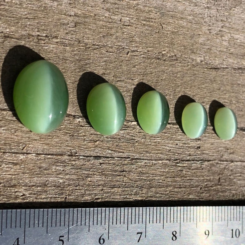 Siberian Nephrite Jade Oval Cats Eye Cabochon multiple Sizes Etsy