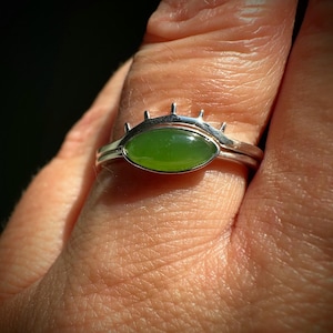 Canadian Nephrite Jade Eye Ring