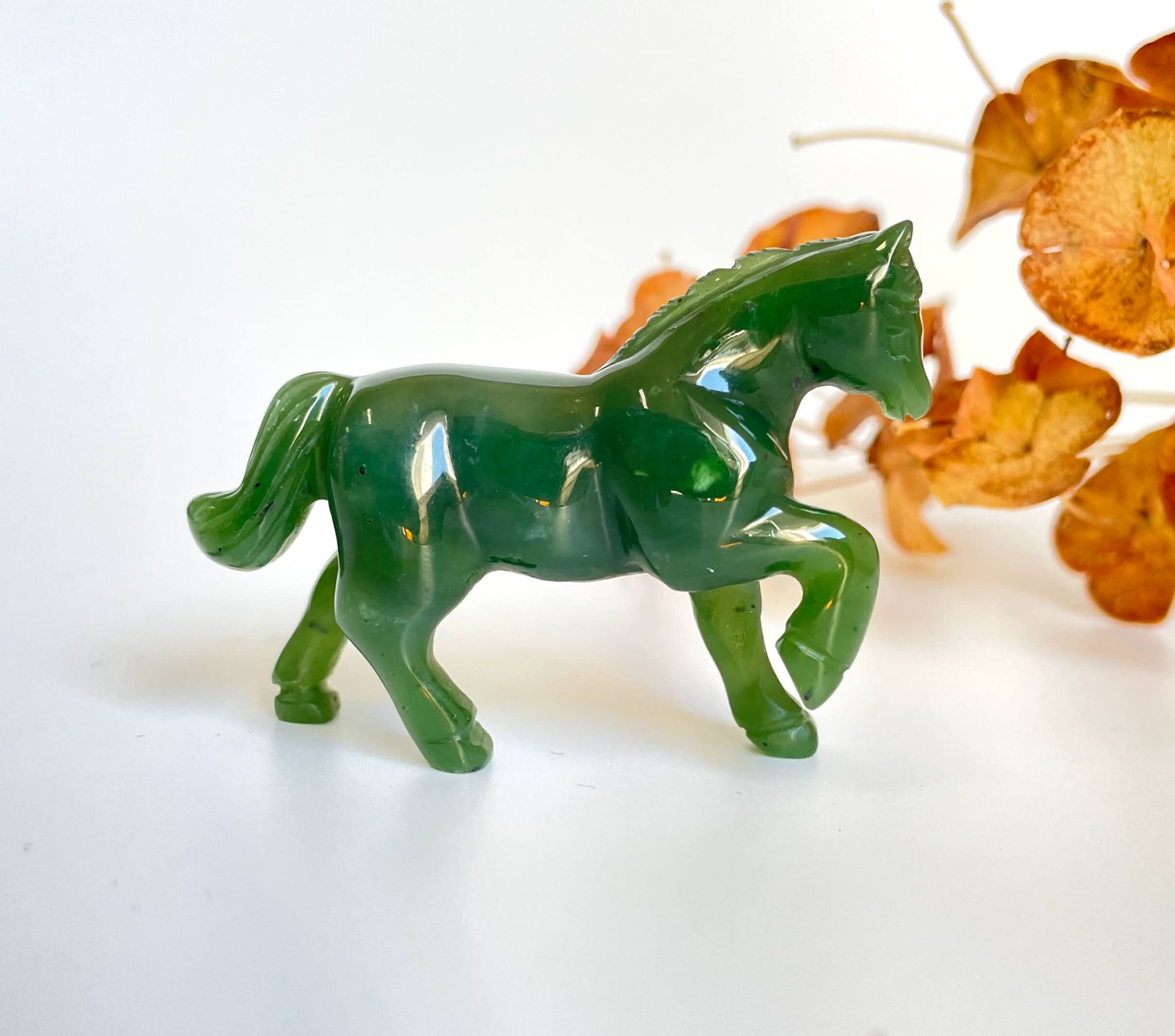 翡翠の馬像 - Etsy 日本