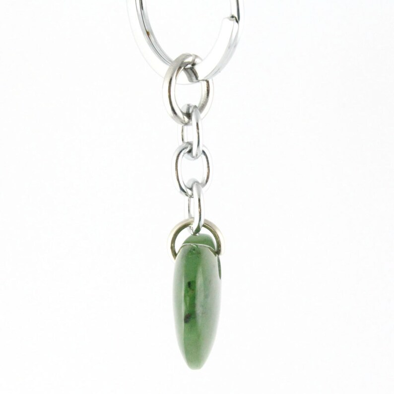 Jade Heart Keychain Canadian Nephrite Jade Etsy