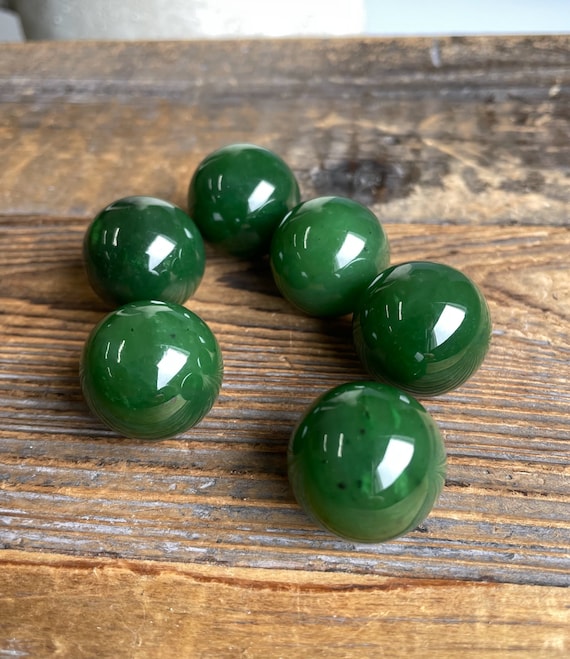20 mm 翡翠球/大理石 - A グレードカナダ産ネフライト翡翠 - 個別販売 