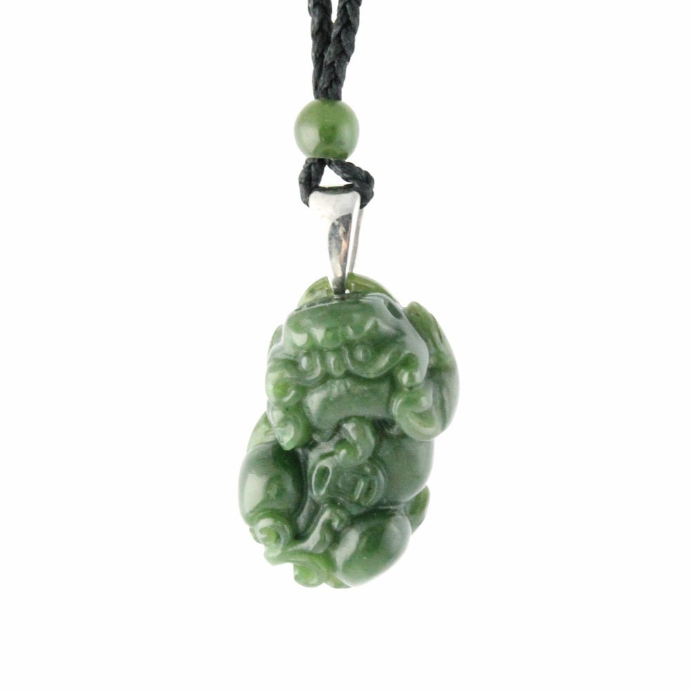 Canadian Jade Foo Dog Pendant 3932