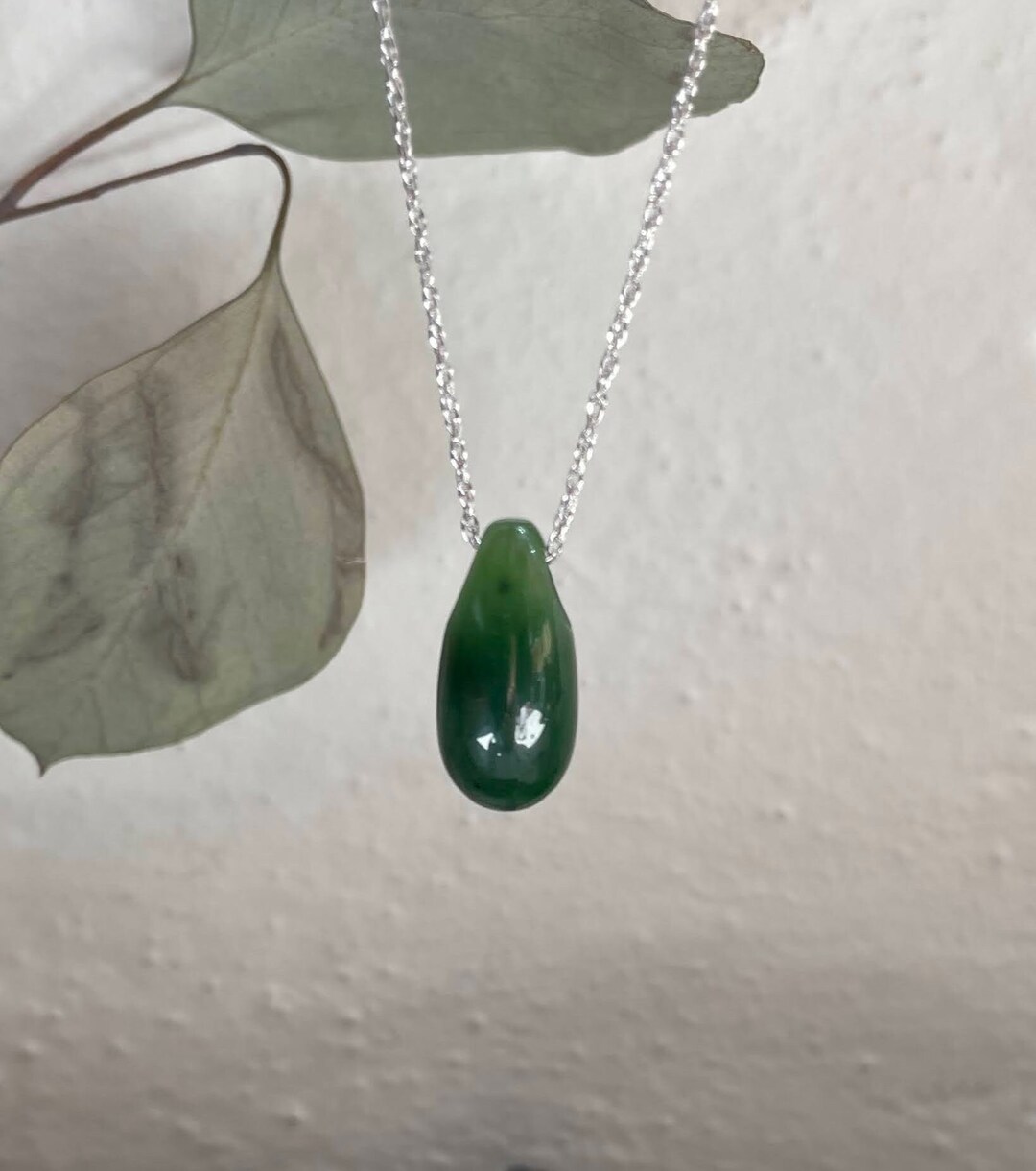 Jade Teardrop Pendant 10x20mm Canadian Nephrite Jade Etsy