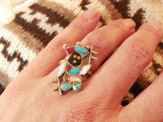 INDIAN JEWELRY - Shenel Comosona Zuni Character Ring #14①の通販 