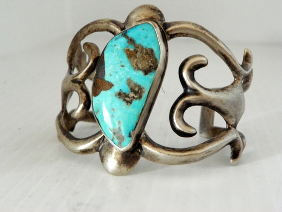 Sandcast Morenci Turquoise Bracelet