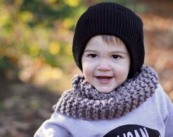 Handmade Unisex Taupe Toddler Infinity Scarf/kids/fashion/fall/winter/christmas/birthday/