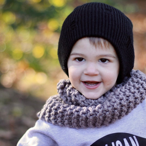 Handmade Unisex Taupe Toddler Infinity Scarf/kids/fashion/fall/winter/christmas/birthday/